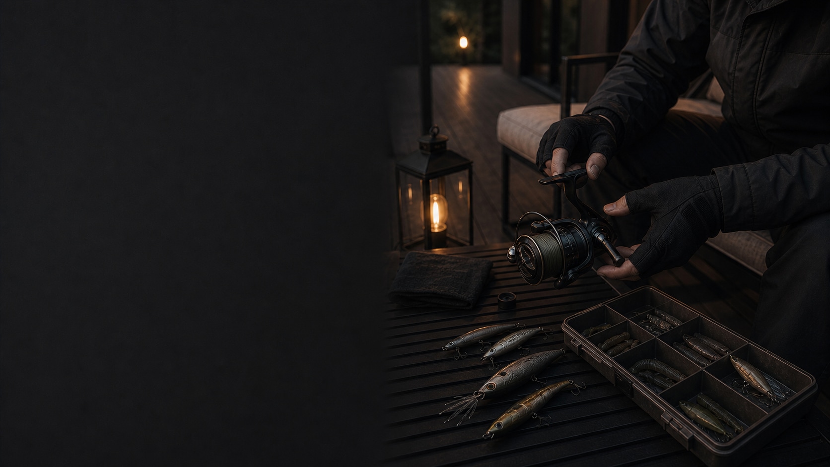 Проверка катушки, приманок и комплекта рыболовных снастей
