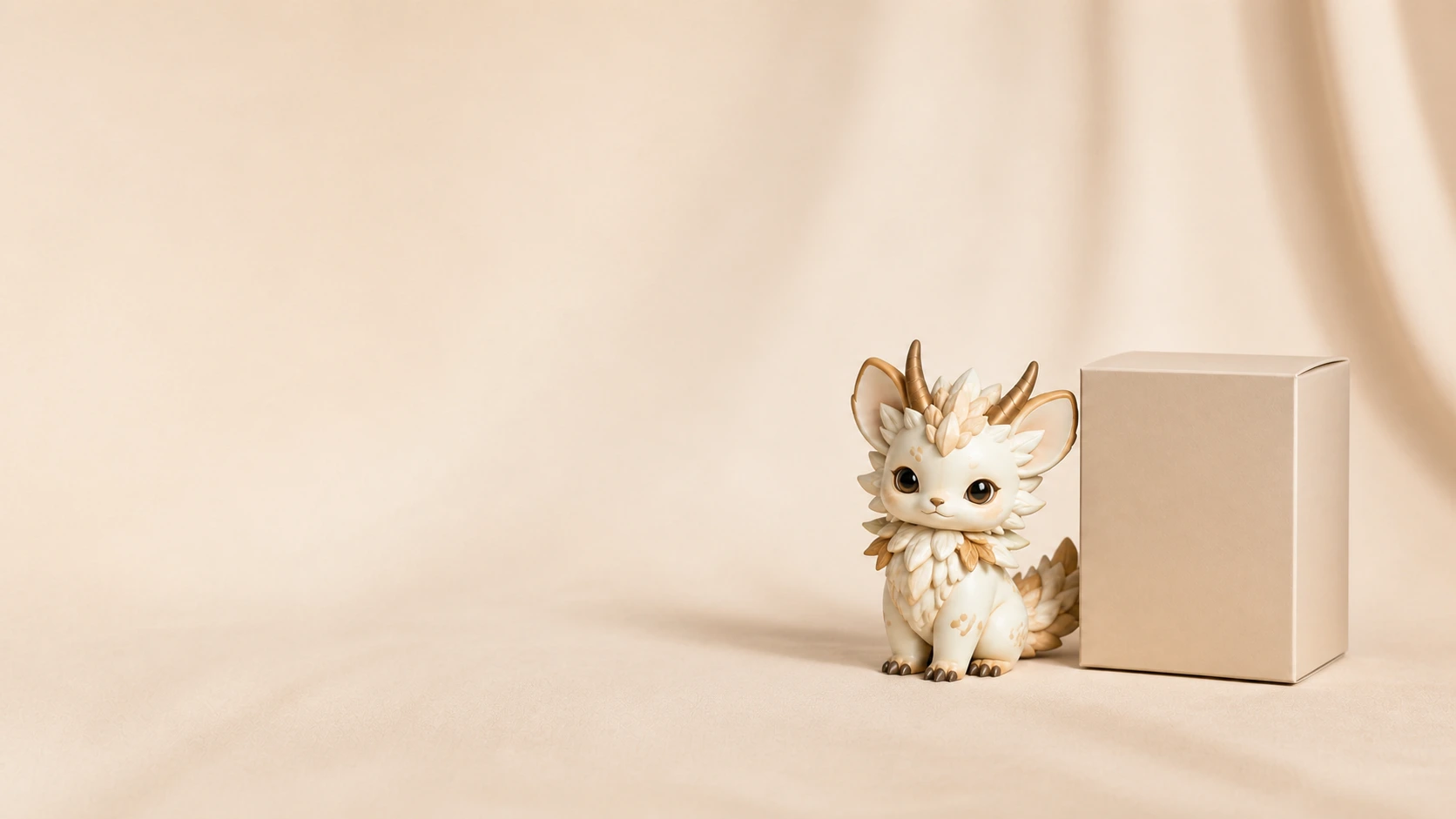 Коллекционная blind-box фигурка рядом с закрытой коробкой